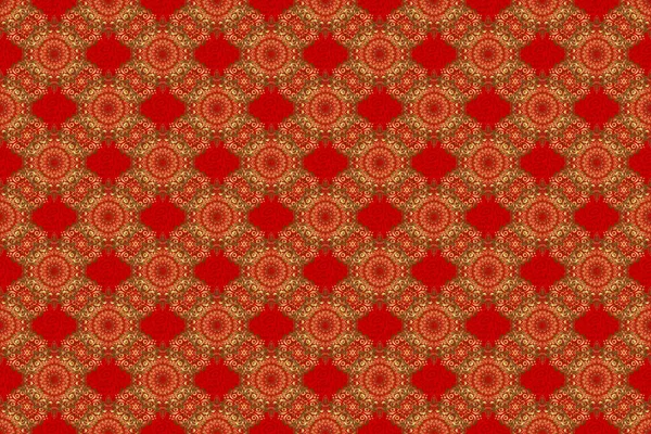 Golden Texture Raster Seamless Pattern Gold Gradient Red Background Seamless — Stock Photo, Image