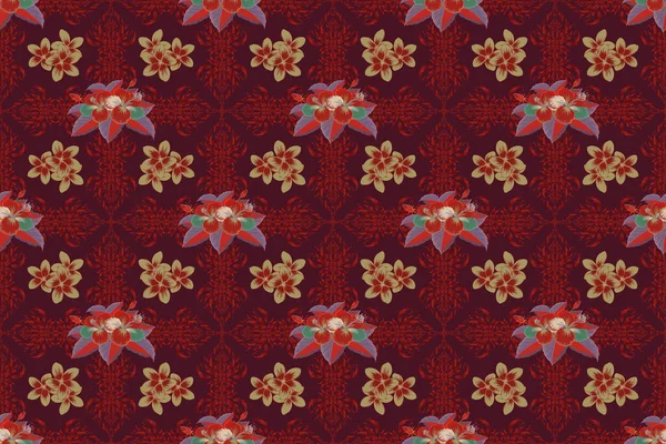 Color Seamless Floral Raster Pattern — Stock Photo, Image