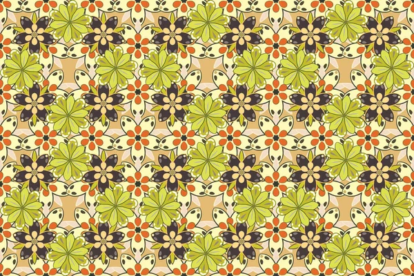 Vintage floral ornament. Abstract classic seamless pattern.
