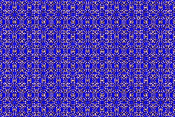 Niebieski Geometryczny Raster Bezszwowy Wzór Abstrakcyjne Tło — Zdjęcie stockowe