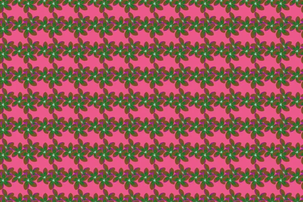 Söt Raster Blommig Bakgrund Blommor Sömlösa Mönster Violetta Gröna Och — Stockfoto