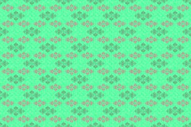 Kırmızı, pembe ve yeşil elementlerin kusursuz deseni.