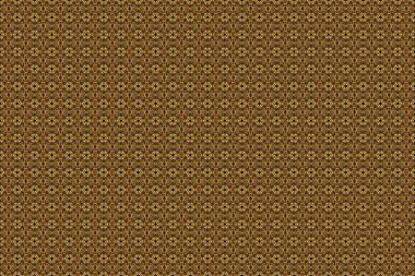 Kusursuz desen. Yeşil ve altın renkli süsler..