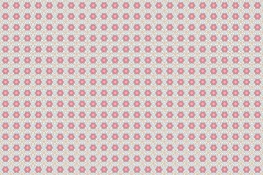 Viktorya tarzı dekorasyon için klasik parşömenler. Raster Design Pembe, Gri ve Bej Elementler Tebrik ve İş Kartları, Davetiyeler. Retro pürüzsüz desen.
