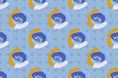 Eski bir çiçek süsü. Soyut klasik dikişsiz desen.