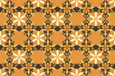 Eski bir çiçek süsü. Soyut klasik dikişsiz desen.