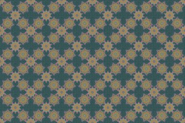 Raster turuncu ve mavi damaske dantel süsü. Düğün törenleri, yıldönümleri, partiler, etkinlikler için karmaşık bir dekorasyon..