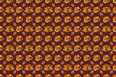 Renksiz çiçeksiz raster deseni.