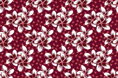 Raster dikişsiz çiçek deseni Pembe, mor ve kırmızı yapraklar.