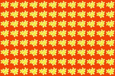 Raster Plumeria çiçekleri kusursuz desen. Sarı ve turuncu renklerde kusursuz çiçek deseni.