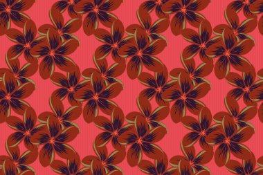 Eski bir çiçek süsü. Soyut klasik dikişsiz desen.