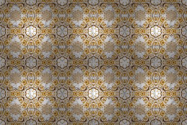 Raster eski Fas, Arap ve Türk süslemeleri. Arka planda kusursuz bir altın bağbozumu deseni.