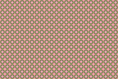 Çiçek ve yaprakların yeşil, pembe ve kahverengi renkte olduğu pürüzsüz bir desen. Suluboya etkisi. Yatak çarşafları, ceket, paket tasarımı, kumaş ve moda kavramları için tekstil baskısı. Çiçek arka planı.