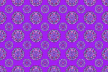 Sembol bayramı, yeni yıl 2018 kutlaması. Noel çok renkli kar taneleri pürüzsüz desenlidir. Raster illüstrasyonu. Kış kar tasarımı duvar kağıdı. Menekşe arkaplanda çok renkli simli kar taneleri.