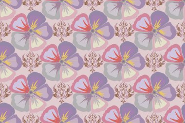 Renksiz çiçeksiz raster deseni.