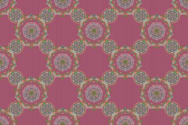 Geleneksel oryantasyon süsü. Yeşil ve mavi renklerde klasik klasik bir süs. Kusursuz klasik raster deseni.