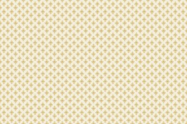 Bej ve altın süslemeleri, geometrik Fas dikişsiz desenleri olan soyut ve soyut yama işi arkaplan. Şekillendirilmiş altın yıldızlar, kar taneleri ve ızgaralar. Etnik Hint folkloru.