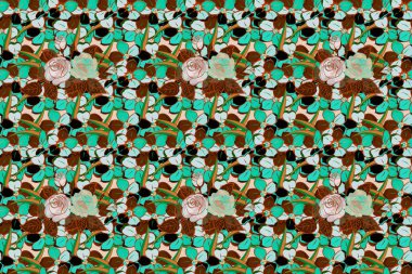 Eski bir çiçek süsü. Soyut klasik dikişsiz desen.