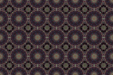 Kesik kağıt dantel dokusu, raster tül arka plan, kahverengi, gri ve yeşil renklerde girintisiz desen. Raster illüstrasyonu.