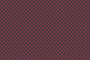 Geleneksel Noel renklerinde kusursuz desen. Pembe, mor ve yeşil geometrik süslemeli soyut siyah arkaplan. Dijital kağıt, tekstil baskısı, sayfa doldurma için kullanılabilir.