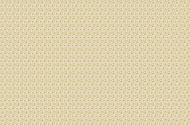 Beyaz bir zeminde kusursuz altın elementler deseni. Kutlama kartlarını süslemek için alet çantası. Parlayan ışıklarla beyaz bir zemin üzerinde altın parıltılı süsler..