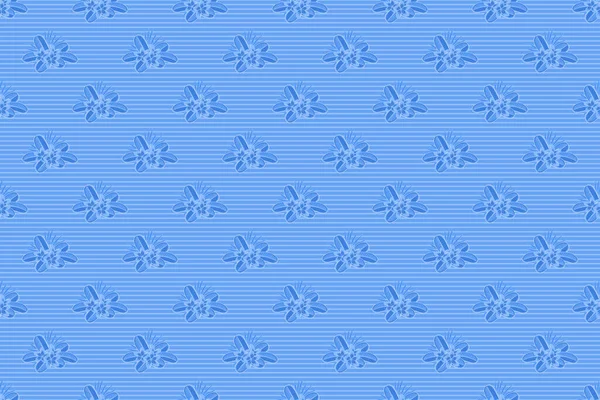 Raster Nahtloser Hintergrund Schöne Aquarell Plumeria Blüten Blauen Farben Helle — Stockfoto