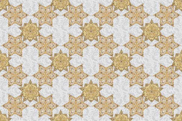 Rastercirkel Gouden Rooster Elementen Grijze Achtergrond Sjabloon Voor Sierontwerpen Decoratieve — Stockfoto