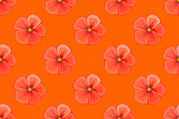 Vintage style trendy print. Exquisite pattern of cosmos flowers. Beautiful raster pattern for decoration and design. Watercolor seamless pattern with cosmos flowers in red, gray and orange colors.