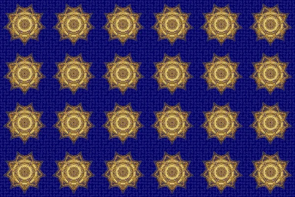 Raster Abstrato Estilizado Mandala Dourada Intricate Golden Arabesque Com Fundo — Fotografia de Stock