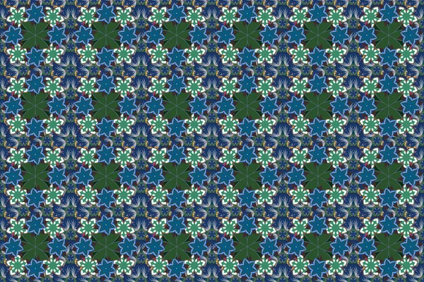 Lenço Seda Com Flores Flor Nas Cores Marrom Azul Verde — Fotografia de Stock