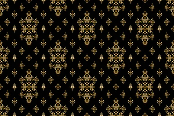 Christmas Gold Snowflakes Seamless Pattern Winter Snow Design Wallpaper Raster — Stock Photo, Image