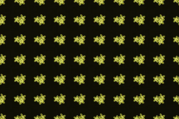 Raster Illustration Seamless Floral Pattern Yellow Green Black Colors Motley — Stock Photo, Image