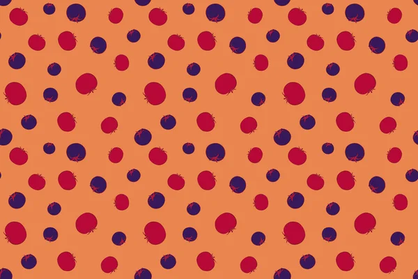 Abstrakt Våren Dekorativa Tomater Sömlösa Mönster Röda Violetta Och Orange — Stockfoto