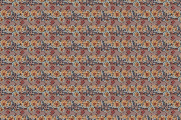 Χρώμα Απρόσκοπτη Απεικόνιση Μοτίβο Floral Ράστερ — Φωτογραφία Αρχείου