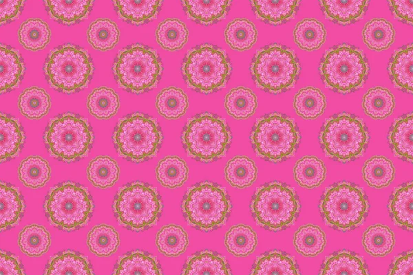 Pink Green Brown Seamless Pattern Good Greeting Card Birthday Invitation — Stock Photo, Image