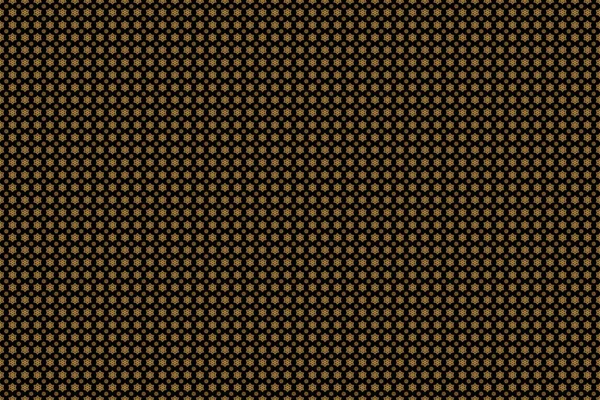 Golden Black Abstract Ornamental Pattern — Stock Photo, Image