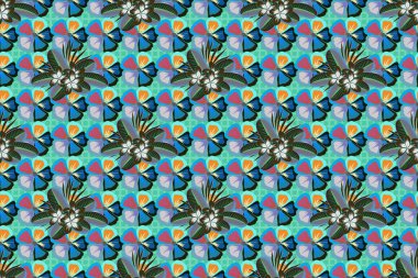 Renksiz çiçeksiz raster deseni.