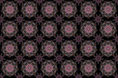 Soyut çiçek süsü, soyut çok renkli dekoratif elementlerin pürüzsüz deseni..