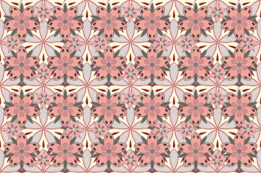 Renksiz çiçeksiz raster deseni.