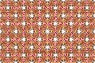 Raster parlak metal yüzey pürüzsüz desen. Soyut kahverengi, kırmızı ve bej elementler.