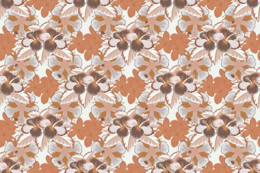 Renksiz çiçeksiz raster deseni.