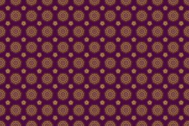 Geleneksel Tayland altın arka planı ve ızgaralı dokusu. Pembe bir arka planda Taylandlı kusursuz desenler. Baskı, kumaş veya tekstil için altın desenli Tayland ipeği raster tasarımı.