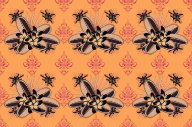 Renksiz çiçeksiz raster deseni.