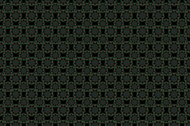 Victoria desenli klasik süs arkaplanı. Raster illüstrasyonu. Kusursuz damaske deseni.