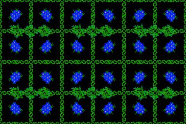 Siyah arka planda pürüzsüz bir iz var. Güzel suluboya çiçekleri, parlak boya çiçek desenleri.