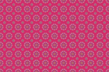 Duvar kağıtları, davetiyeler, ambalajlar için lüks süsler. Eflatun arkaplanda çok renkli, pürüzsüz bir desen var..