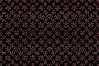 Arap tarzında soyut bir model. Kusursuz raster arka plan. Grafiksel modern model. Siyah arkaplanda pembe desen.