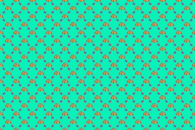 Renksiz çiçeksiz raster desenli resimleme.