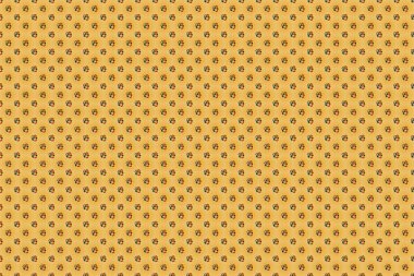 Stock raster illüstrasyonu. Soyut çiçeklerin bej, turuncu ve sarı renklerde kusursuz deseni. Klasik stil.