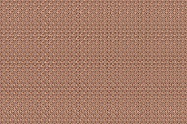 Raster gelincik çiçeği bej, kahverengi ve turuncu renklerde pürüzsüz desen.